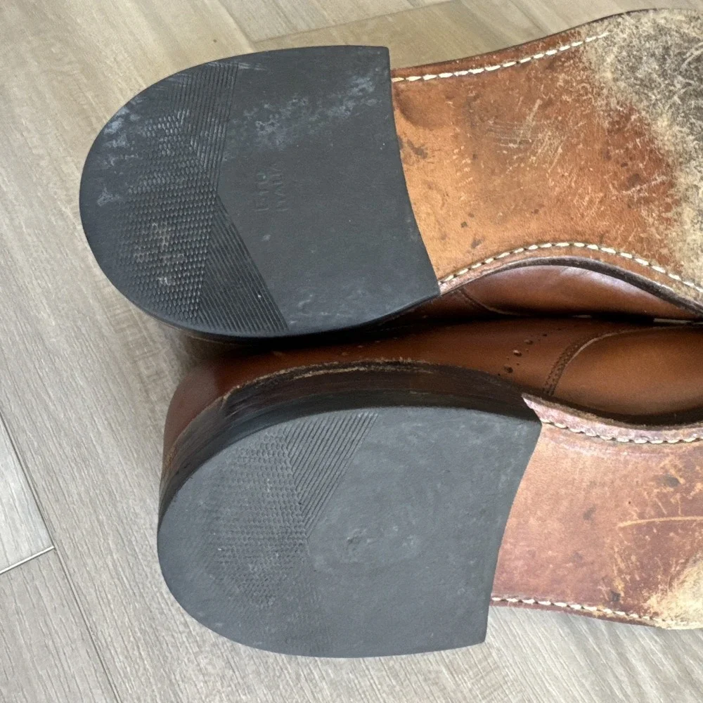 Allen‎ Edmonds Shoes Troy Walnut Chestnut Brown Cap Toe Oxford Dress Men's 10 D